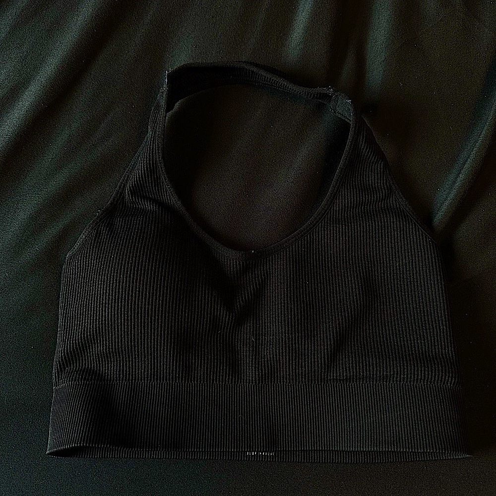 NVGTN black halter bra